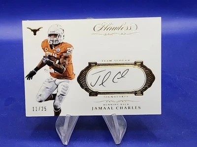 Jamaal Charles Auto /25 2017 Panini Flawless Team Slogan Texas Longhorns - Image 1 of 2