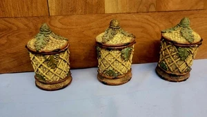 Set Of 3 4.5" Resin Trinket Box  - Picture 1 of 7