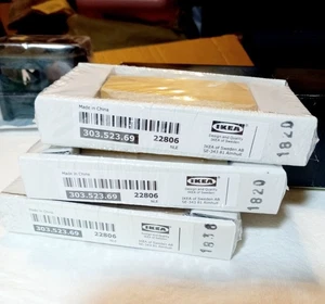 Lot Of 3  IKEA SKUGGIS  New Sealed Bamboo Wood Wall Hooks Angular 2.5 x 3" - Picture 1 of 3