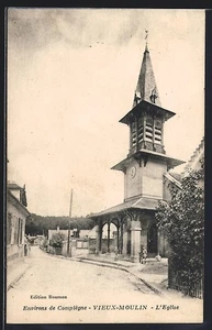 CPA Vieux-Moulin /Compiègne, L´Eglise - Picture 1 of 2
