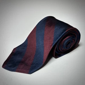 Brooks Brothers Silk Makers & Merchants Red Navy Stripped Men's Necktie VTG - Picture 1 of 4
