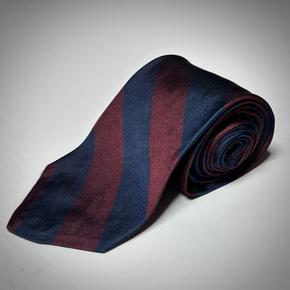 Corbata Brooks Brothers Silk Makers & Merchants roja azul marino a rayas para hombre de colección Foto 1 de 4
