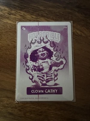 HORRIBLE KIDS Series 9 Printing Plate #315A Magenta Clown Kathy 1/1 Pingitore - Image 1 of 2