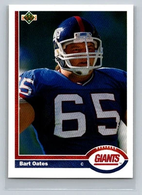 1991 Upper Deck #418 Bart Oates New York Giants Football Card - Image 1 of 2