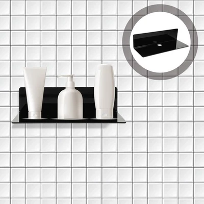 2pcs Bathroom Acrilico Stoccaggio rack a parete appeso stoccaggio ripiano - Imagen 1 de 4