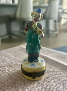 Caja Baratija Payaso Bufón Francia Vintage LIMOGES Edición Limitada 243/300 CN - Imagen 1 de 4