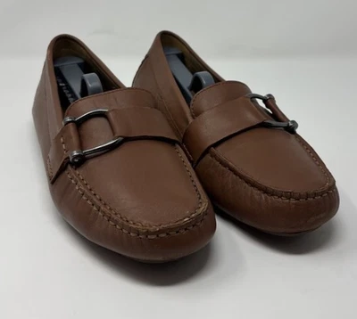 Naturalizer Womens Sz 8.5 NARA Leather Slip-On Shoes Brown Comfortable Loafers - Image 1 of 4