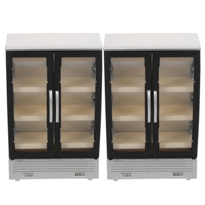  2 Pcs Miniature Refrigerator Fridge Compact Refrigerators Dollhouse Furniture - Image 1 of 4