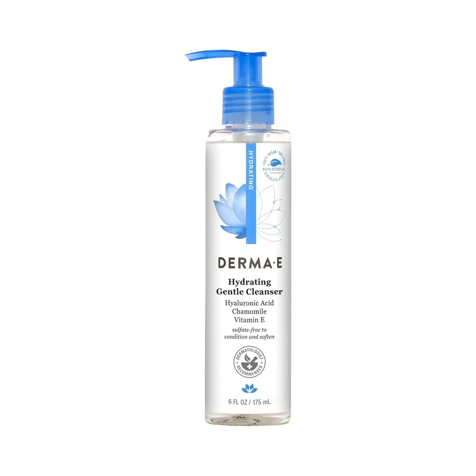 Derma-E Limpiador Suave Hidratante Vegano Limpiador Facial Libre de Crueldad 6 fl. oz Foto 1 de 1