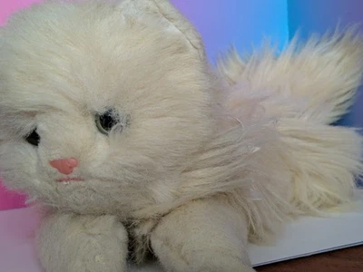 Peluche de pelo largo peludo vintage TY Classic Peaches Cat Kitten 1987 Corea 15" Foto 1 de 4