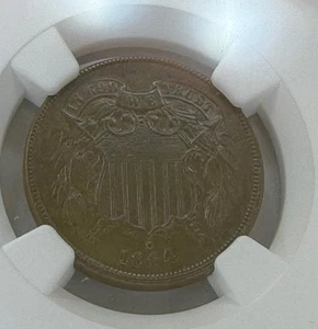 1864 Two Cent piece Large Motto NGC MS62 BN - Picture 1 of 3