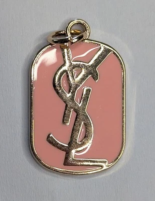 YSL Button Pink and Gold Charm 28mm - Image 1 of 4