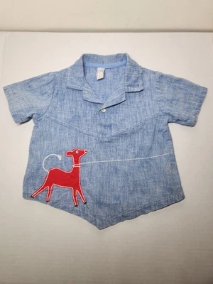 1950s Vintage Wonderalls Baby Boys Chambray Shirt - Image 1 of 4