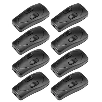 Inline Cord Switch AC 250V 1A Duplex Lamp Light Rocker Switch Black 8pcs - Image 1 of 3