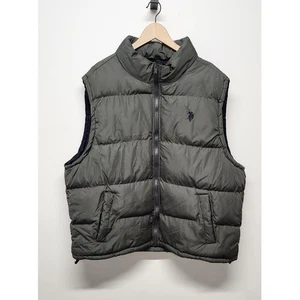 U.S. Polo Assn. Signature gefütterte Herrenweste mit Reißverschluss, Größe 2XL, in grauer Farbe - Bild 1 von 11