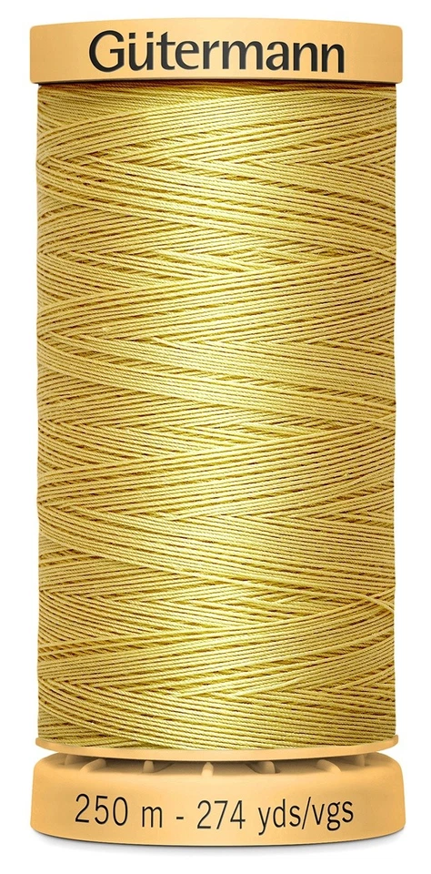 Gutermann 251C-1600 Natural Cotton Thread 273yd-Yellow - Image 1 of 1