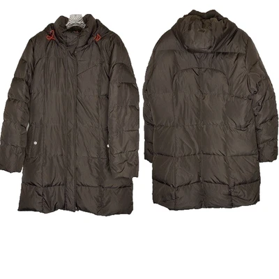 Chaqueta Parka Calvin Klein Marrón Hinchada Con Capucha Talla XL Foto 1 de 4