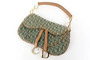Christian Dior Trotter Double Saddle Bag Handtasche Grün Damenmode Artikel - Bild 1 von 9