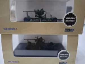 2 X OXFORD MILITARY 76BF002 - Olive Drab 40mm BOFORS GUN 1:76 SCALE WWII - Picture 1 of 5