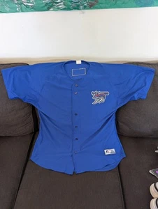 Pensacola Blue Wahoos #41 Russell Blue Baseball Jersey Size XL Player Issue - Picture 1 of 6