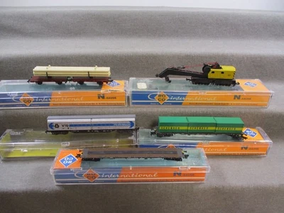 Roco Spur N 2361/2350/2312 u.a. Güterwagen Set 5-teilig Kranwagen u.a. OVP D215 - Bild 1 von 4