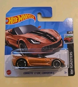 🔥Hot Wheels HW Roadsters Series Bronze Corvette C7 Z06 Convertible Short Card📈 - Picture 1 of 2