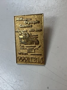 IBM 1960-2000 40 Years Olympic Games Pin, Gold - Picture 1 of 3