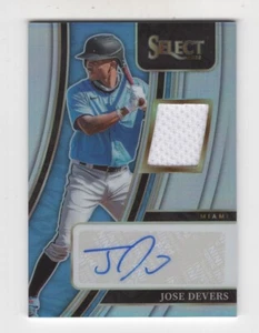 2022 SELEZIONA MATERIALI FIRMA HOLO PRIZM JOSE DEVERS MIAMI MARLINS 112/199 - Foto 1 di 2