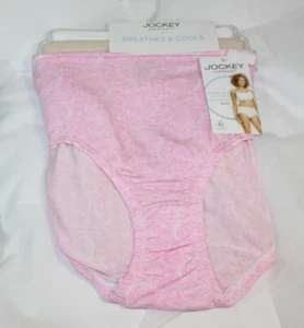 NWT set of 3 JOCKEY 2373 BREATHES and COOLS BRIEFS PINK WHITE BEIGE 10/3XL - Picture 1 of 4