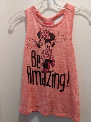 Disney Girls XL (14-16) Be Amazing Pink Minnie Mouse Tank Top - Image 1 of 4