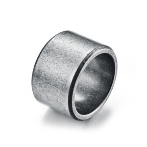 15mm Mens Womens Stainless Steel Wide Ring Cool Plain Band Matte Finish Flat Top - Picture 1 of 17