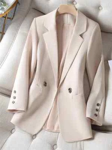 Elegant Casual Women's Coat Blazer Jacket Luxury Female Coat Spring Autumn Suit - Picture 1 of 14