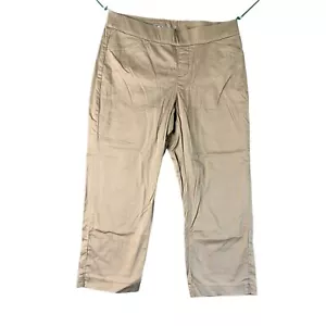 Lee Womens Size 10 M Style Up Capri Pants Cropped Crop Care 302 Khaki Tan Beige - Picture 1 of 9