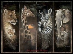 Kits de punto de cruz contados artesanía con agujas hágalo usted mismo tabla - Orgullo de África - Imagen 1 de 5