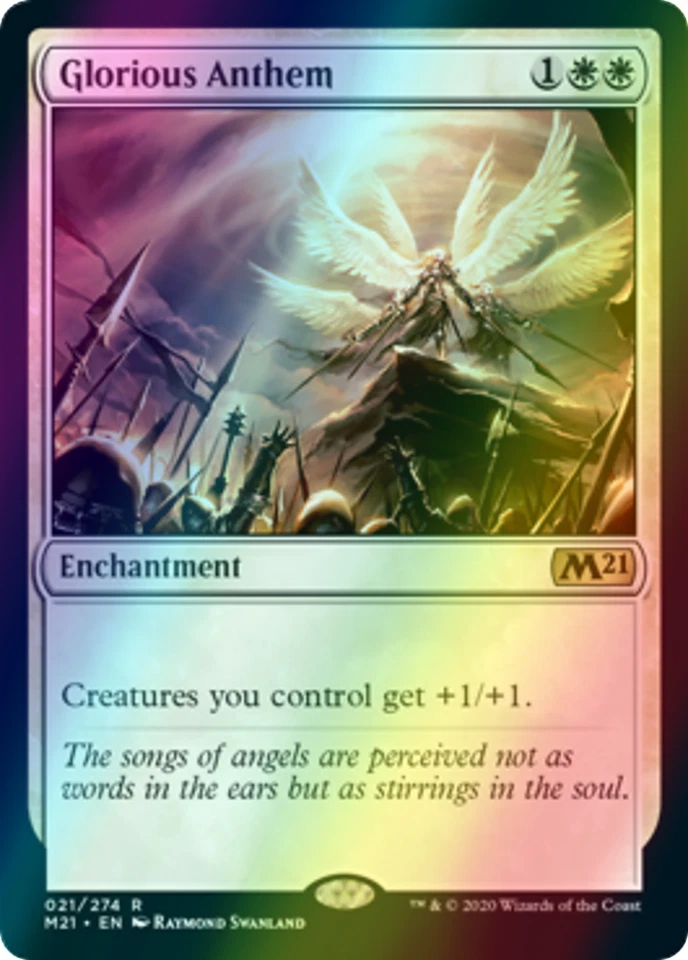 Glorious Anthem FOIL, Core Set 2021 M21, MTG, NM - Image 1 of 1