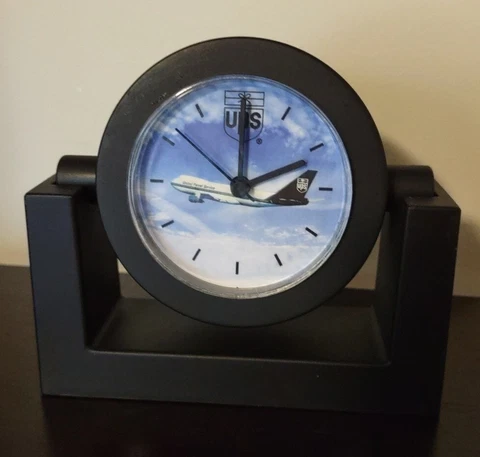 UPS Desk Clock United Parcel Service Plane Time to Fly Forward with Education Cover