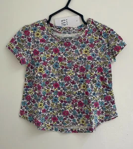 BabyGap Baby Girls Floral Lightweight Cotton Short Sleeve Shirt,Multi,6-12 M,NWT - Picture 1 of 2