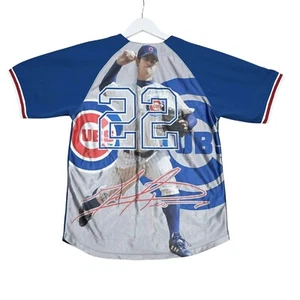 VTG Majestic Chicago Cubs Jersey #22 Mark Prior - Back Graphic - Youth L - 14/16 - Picture 1 of 10