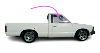 Se adapta a: camioneta Nissan 720 1980-1986 2D cabina extendida puerta delantera derecha ventana vidrio Foto 1 de 4