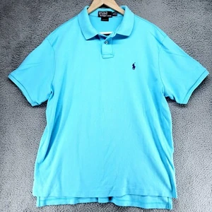 Polo Ralph Lauren Custom Fit Mens XL Shirt Turquoise Blue Purple Pony - Picture 1 of 22