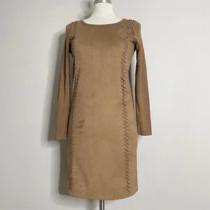 INC INTERNATIONAL CONCEPTS Petite Neo Boho Ultrasuede Laced Bodycon Dress - Picture 1 of 7