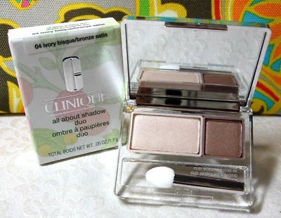 Clinique Ivory Bisque/Bronze Satin All About Shadow Duo FS in Retail Box READ - Image 1 of 4