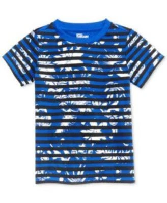 Epic Threads Boys Graphic Print Striped T-Shirt Lazulite Blue Black Size 5 NWT - Image 1 of 2