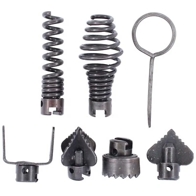 BRANDED 7X Cutter Set Drain Cleaner Plumbing Snake Cable Auger Clog Sewer Unblocker Tool