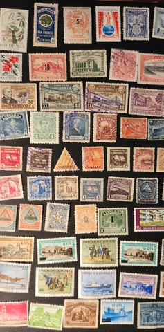 El Salvador Kiloware collection 183 different used/new hinged stamps 1867-1970 Cover