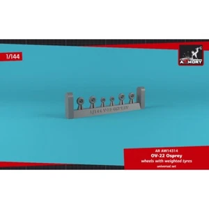 Armory Models AR AW14314 Scale 1:144 V-22/MV-22  Osprey wheels w/ weighted tires - Picture 1 of 24