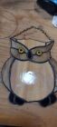 Tiffany style Sun Catcher stained glass Owl with hanging chain