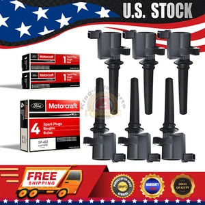 Ignition Coil DG513&Motorcraft Spark Plugs for Ford Escape Mazda Mercury 3.0L V6 - Picture 1 of 8