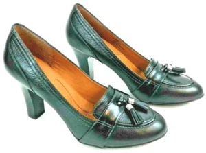 EURO SOFT BY SOFT BLACK LEATHER 3.5" HEELS SIZE 9M - Picture 1 of 5