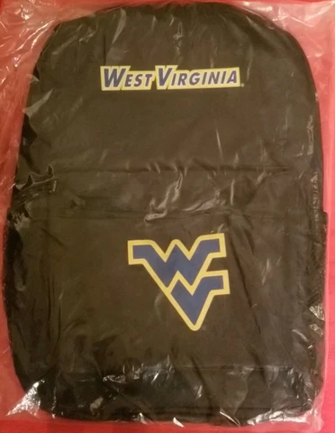 West Virginia Mountaineers Back Pack Book Sports Gym School Bag, Black, NEW Cover